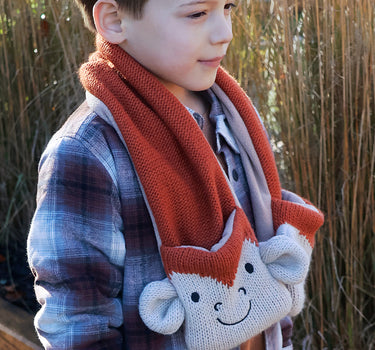 Little monkey - cosy scarf with monty monkey pockets