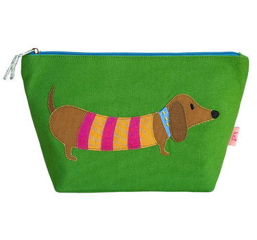 Sausage Dog Wide Cosmetic Purse