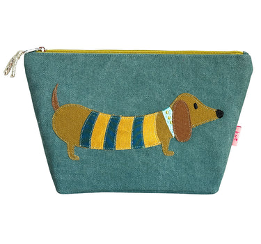 Sausage Dog Wide Cosmetic Purse
