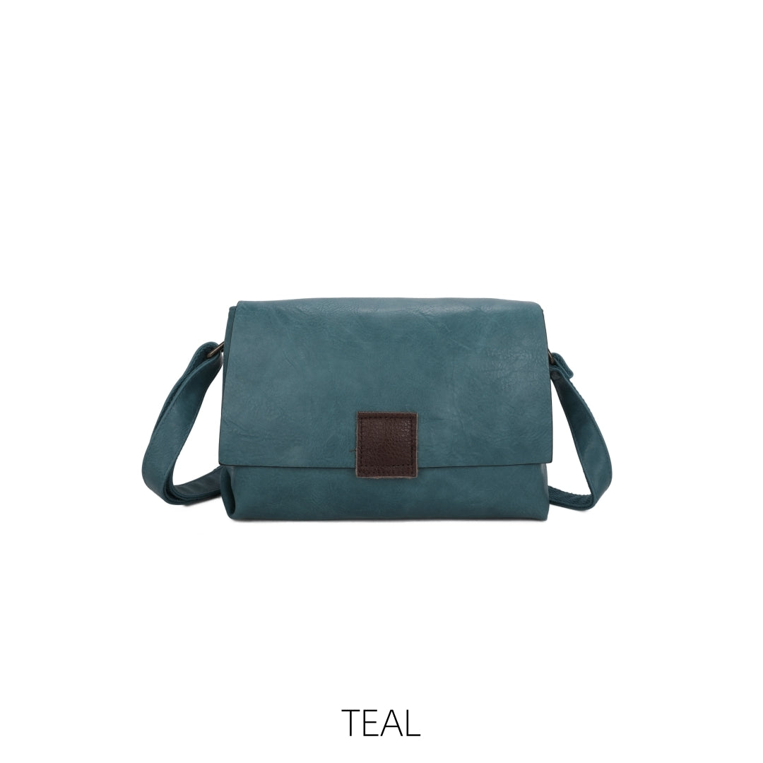 Two Compartments Crossbody with Buckle