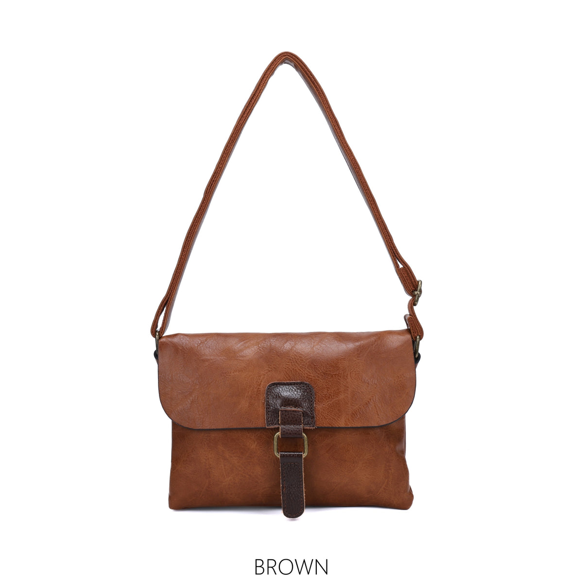 Two Compartments Small Crossbody with Buckle