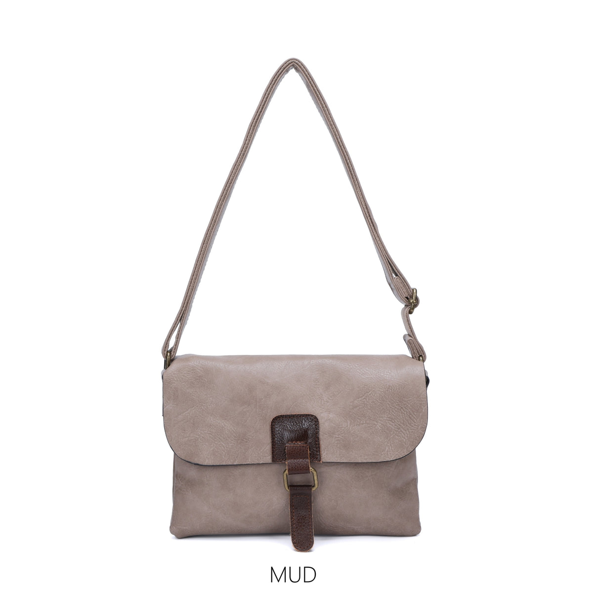 Two Compartments Small Crossbody with Buckle