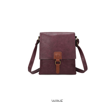 Two Compartments Small Long Crossbody with Buckle