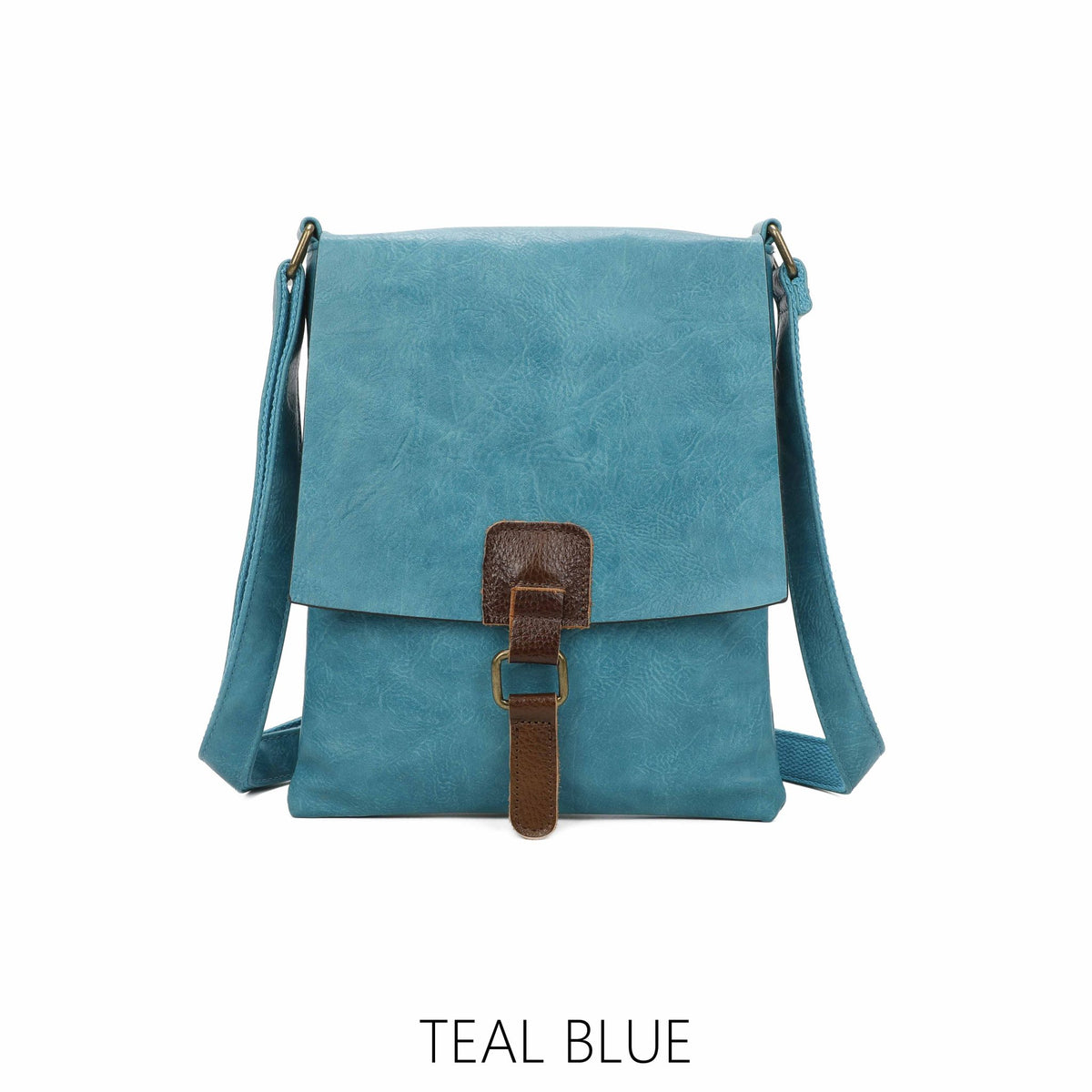 Two Compartments Small Long Crossbody with Buckle