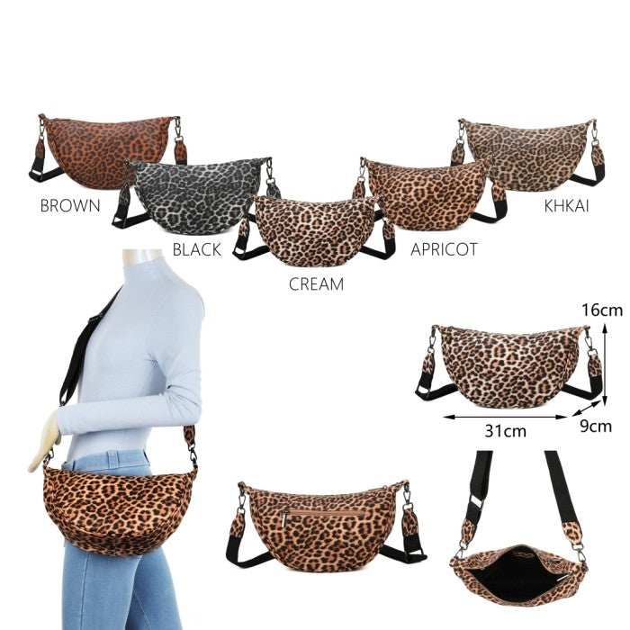 Animal Print Half Moon Crossbody