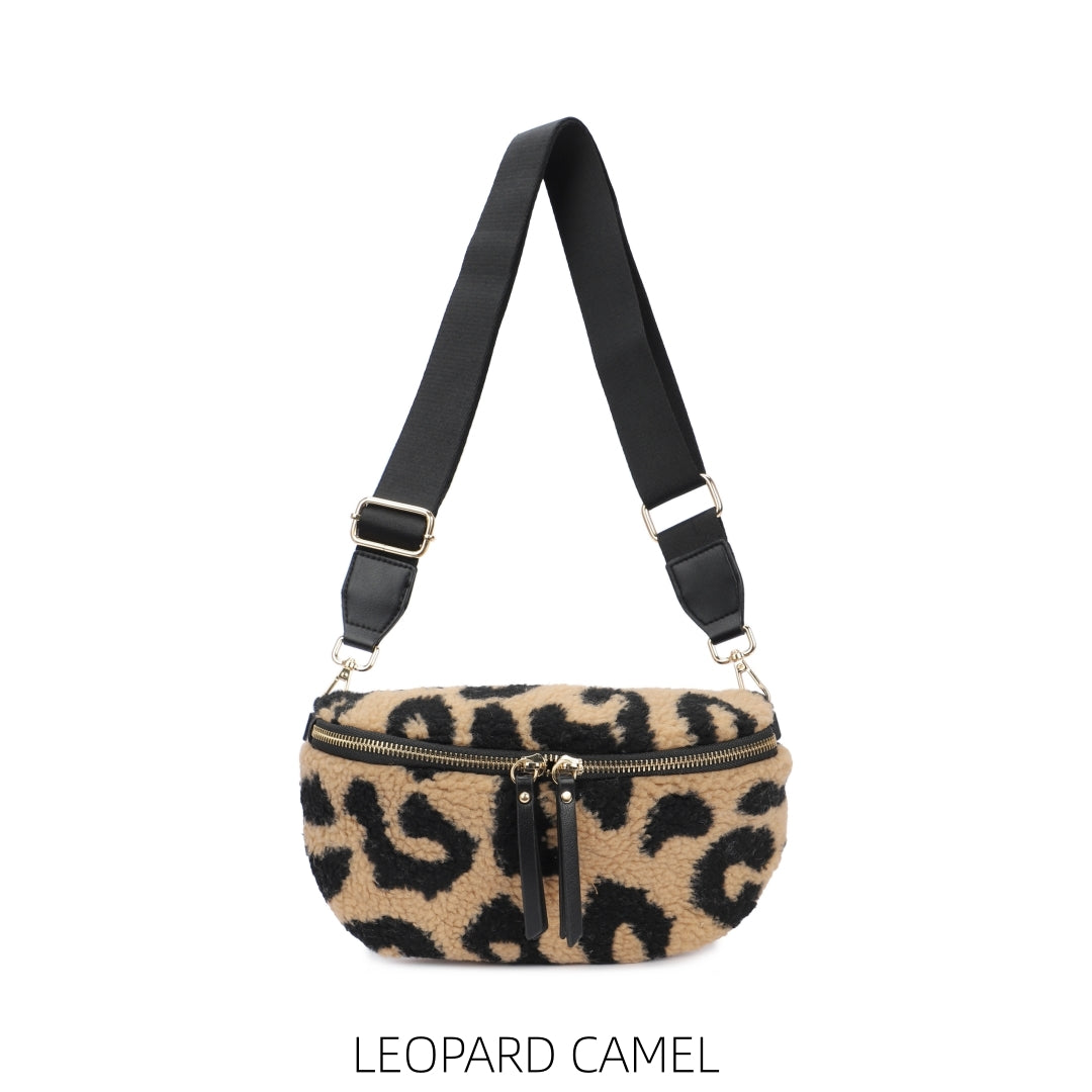 Small Animal Print Teddy Bum Bag