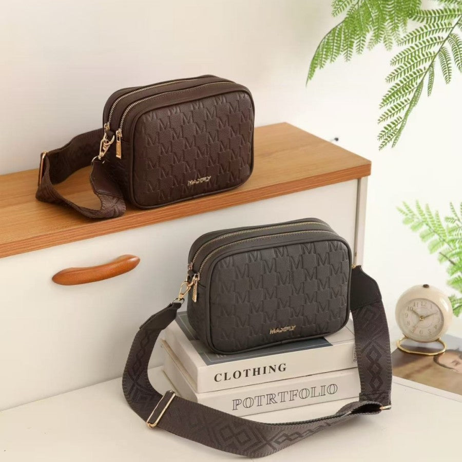 Double zip camera bag