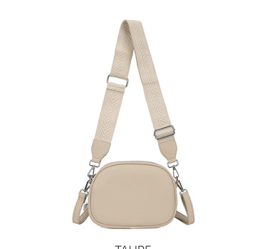 Triple zippers Crossbody with two Straps