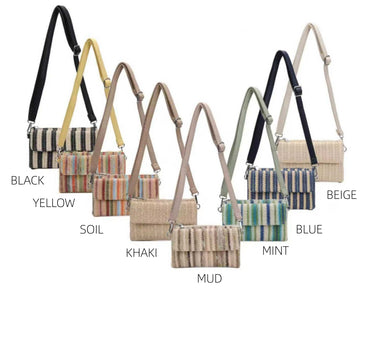 Straw Multi Pocket Small Crossbody