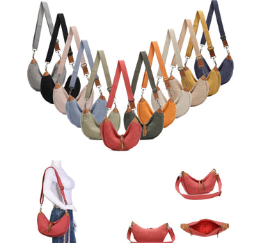 Half Moon Canvas Crossbody