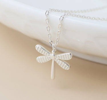 Sterling silver dragonfly necklace