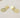 Selene stainless steel gold plated triple mirror shape earrings