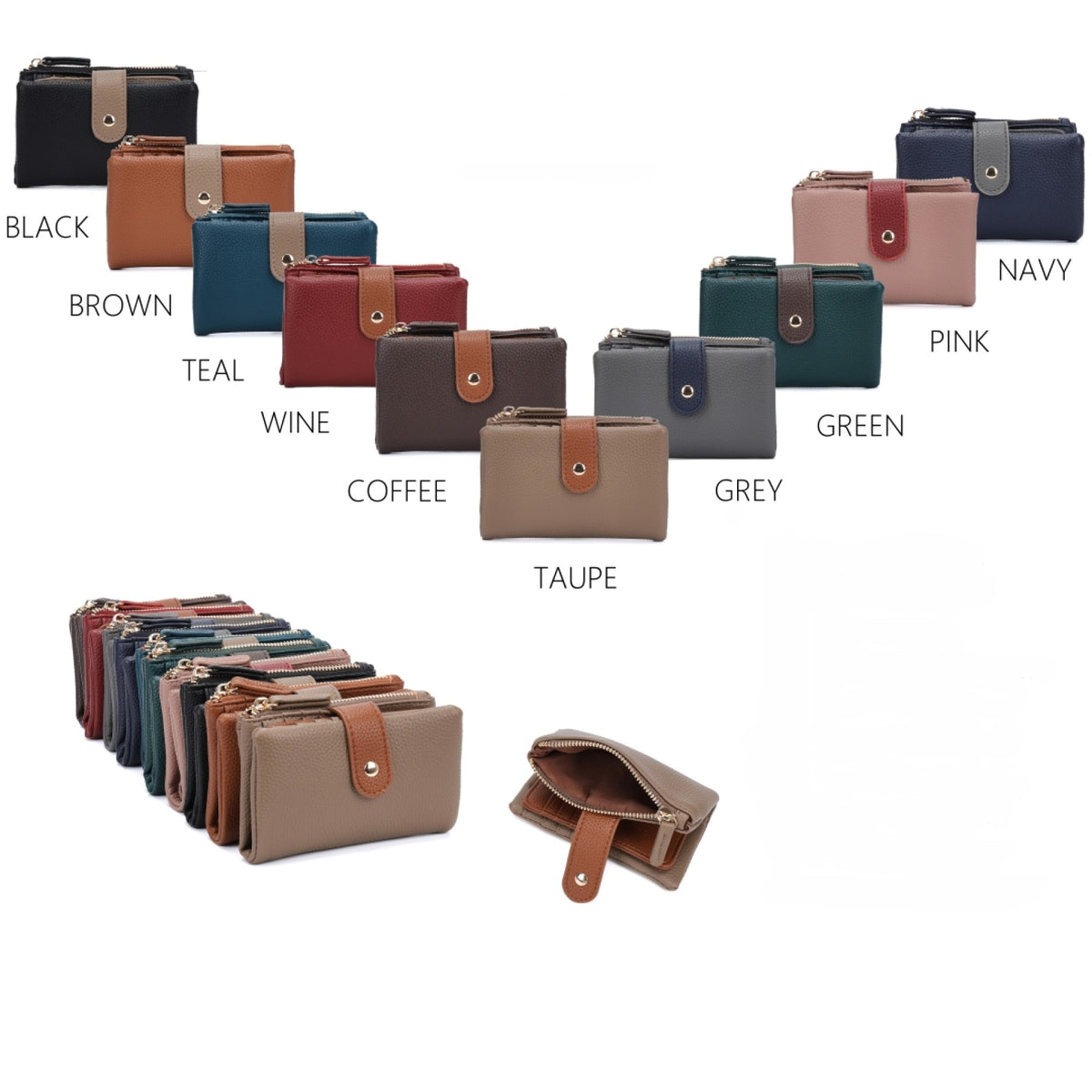 Small Soft Bifold Match Colour Purse