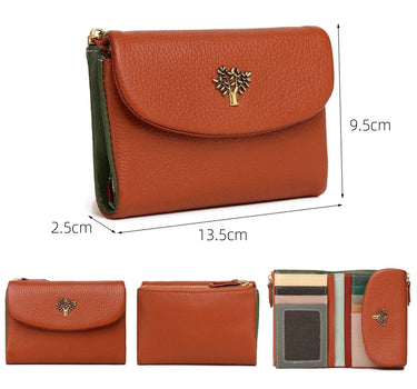 Leather Small Bifold Tree Purse