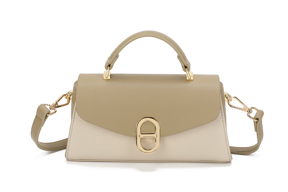 Oblong bag with gold detail