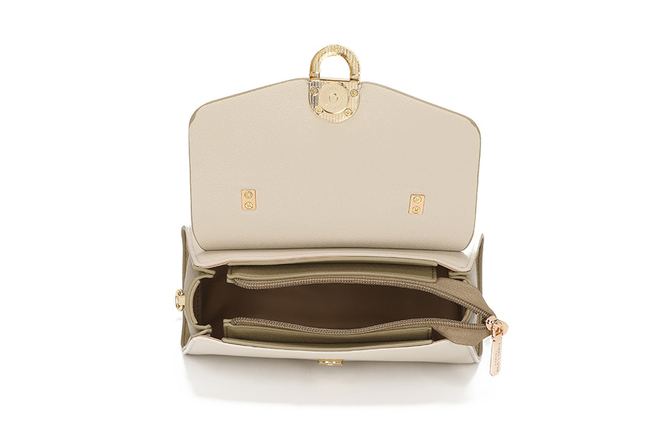 Oblong bag with gold detail