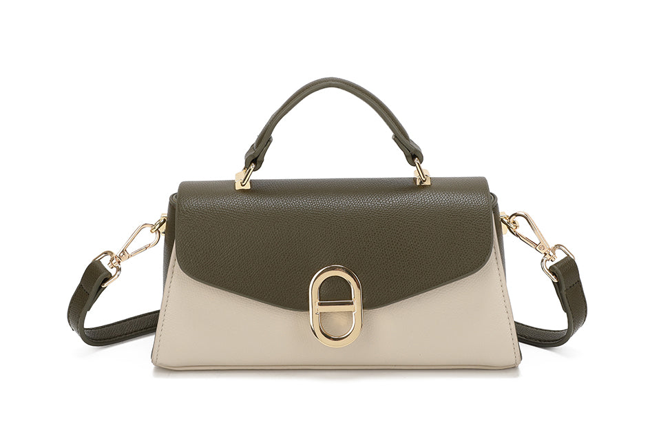 Oblong bag with gold detail