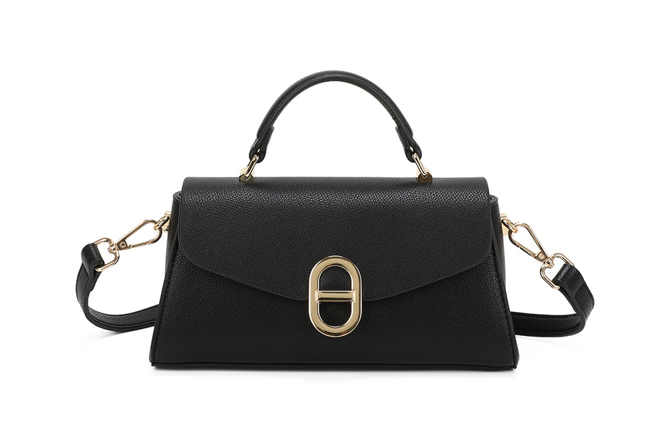 Oblong bag with gold detail