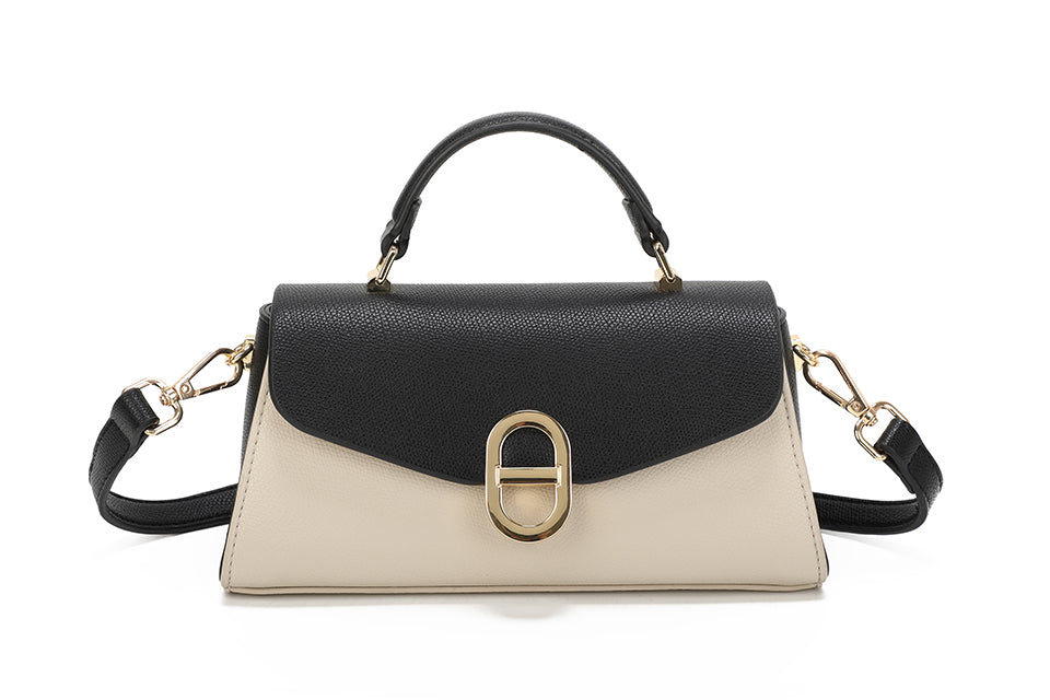 Oblong bag with gold detail