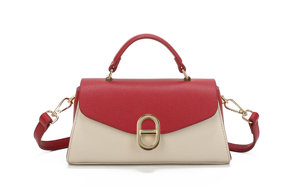 Oblong bag with gold detail