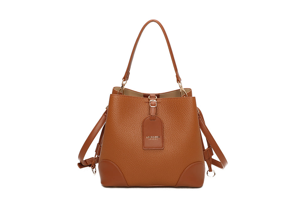 Bucket shaped shoulder bag