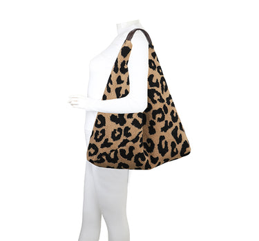 Shearling slouch bag