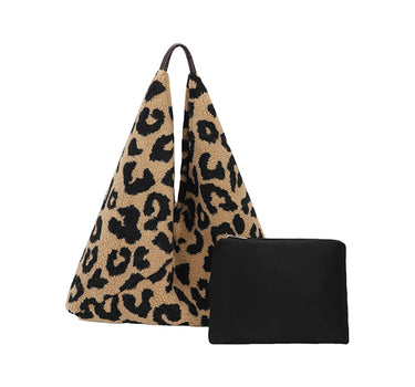 Shearling hobo bag