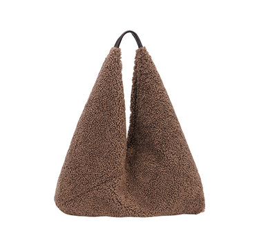 Shearling slouch bag