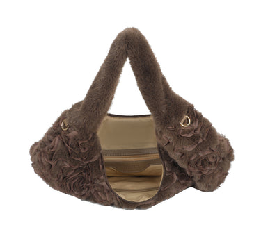 Faux fur slouch bag