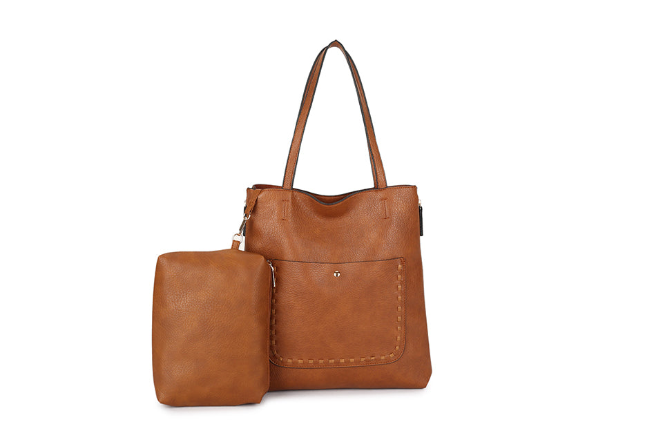 Tote bag with front pocket