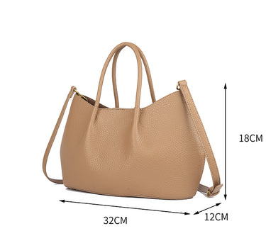 Plain  bag with detachable long strap