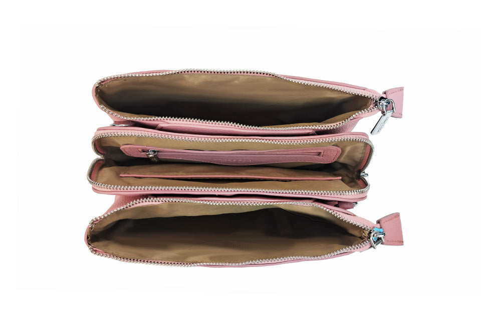 Triple zipped bag