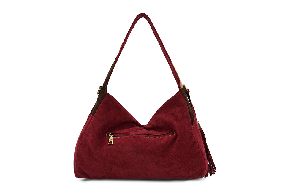 Suede shoulder bag
