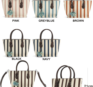 Stripe tote bag