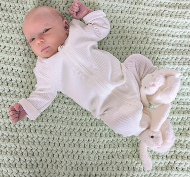 Bunny Baby Soft Slippers, House Shoes Cream, 0-6 months