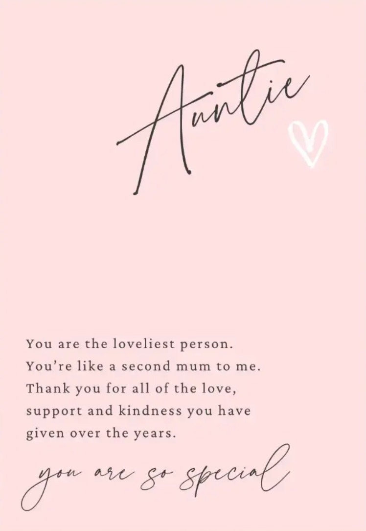 Little Notes Auntie You Are So Special Birthday Card - Pink