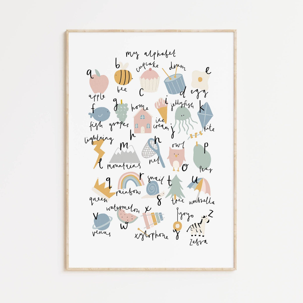 Illustrated Alphabet Print