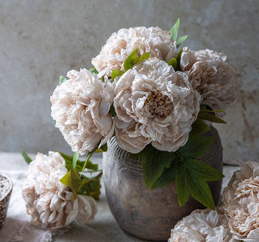 Peony Evening Dew Artificial Flower Stem