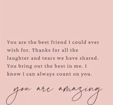 Bestie You Are Amazing Card - Pink Birthday/Friendship