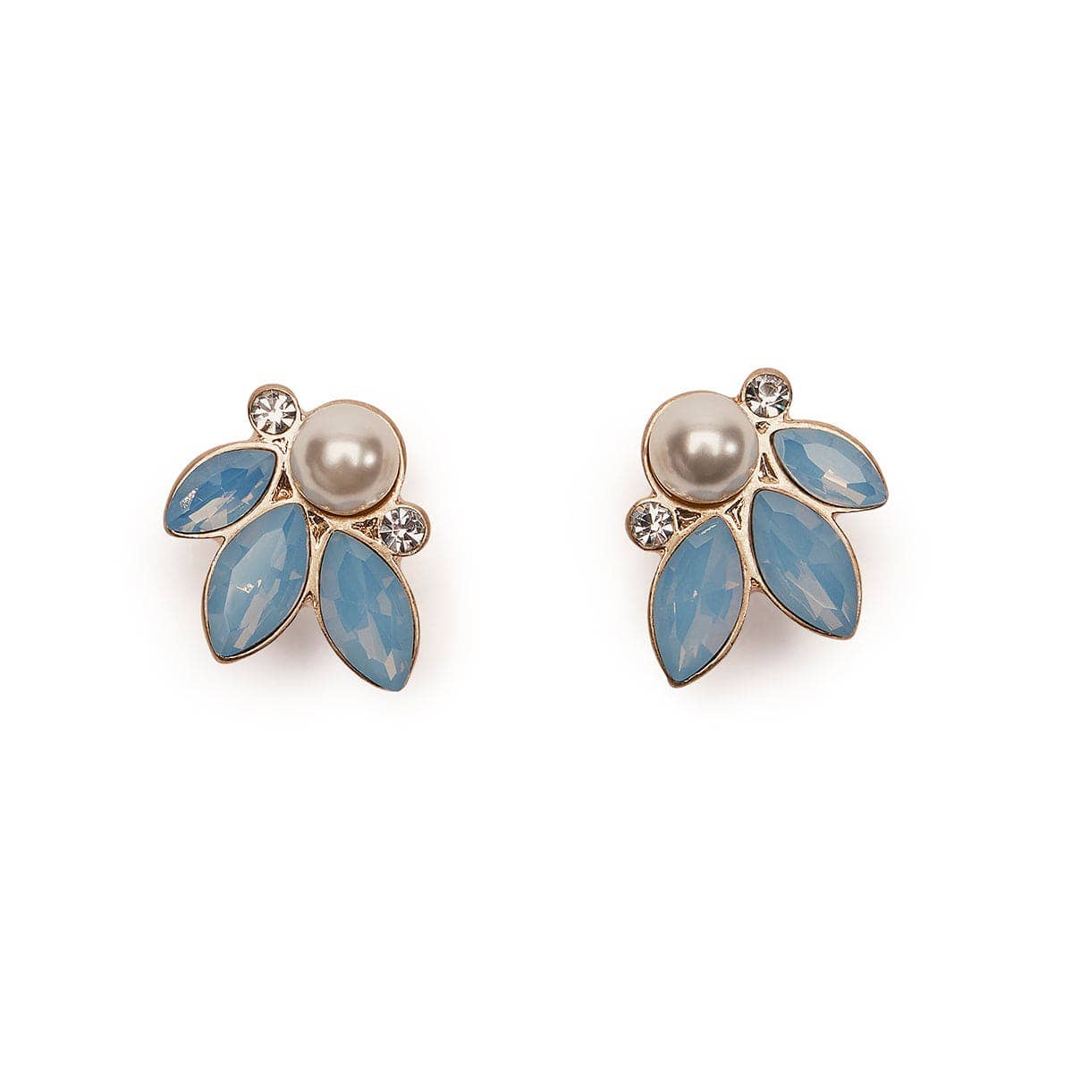 Light Blue Opal Earring: Opal and Pearl Earrings