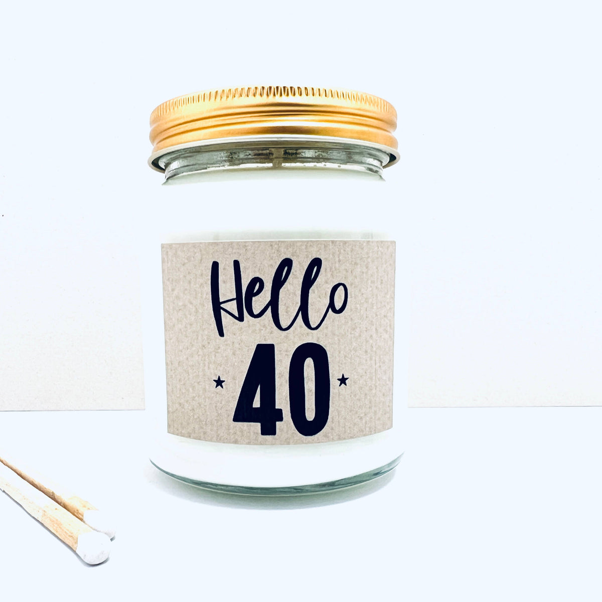 40 Milestone birthday age handmade soy scented candle