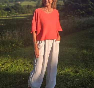 Cotton Blend Short Tunic Top