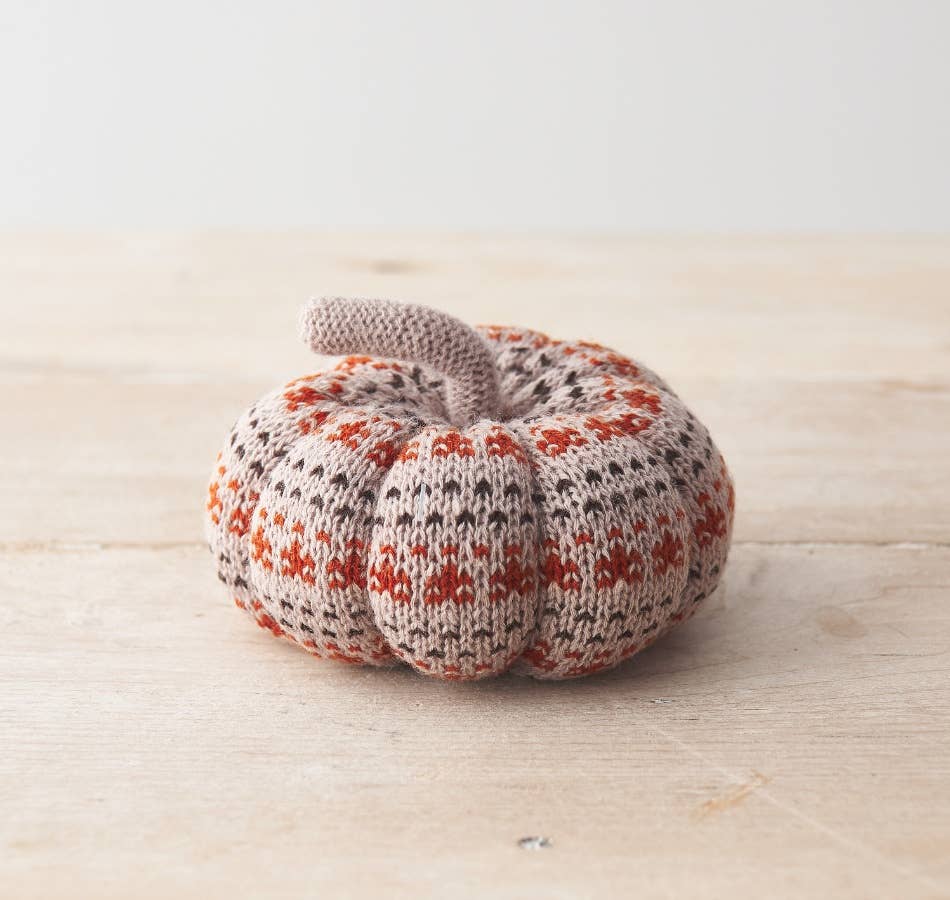 Autumn Fabric Pumpkin 12cm