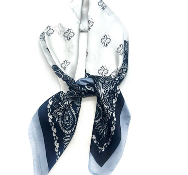 Scarf touch silk paisley pattern