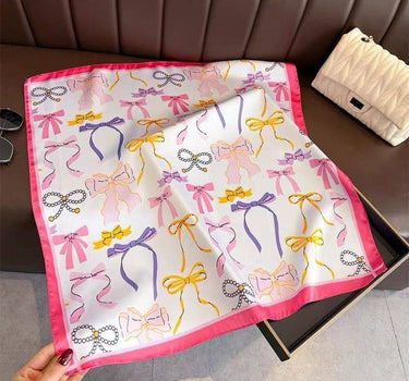 Silk-touch scarf bows