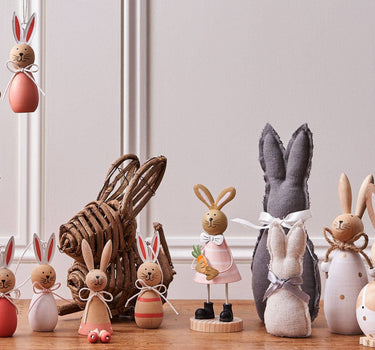 Hanging Bunny Decorations (Set of 4)