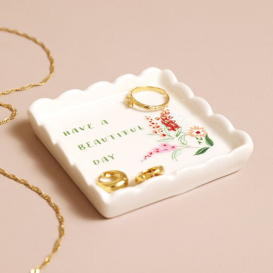 Beautiful day square trinket dish