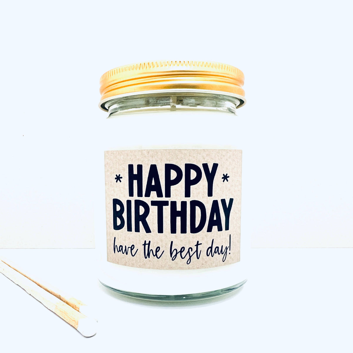 Happy Birthday handmade soy scented candle