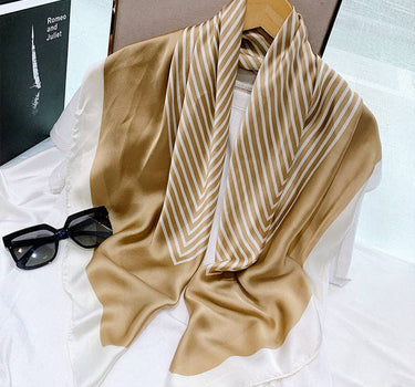 Elegant Stripe Silk Scarf