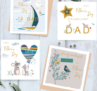 Dad's 1st Father's Day - Cute Elephants Print Wholesale Card